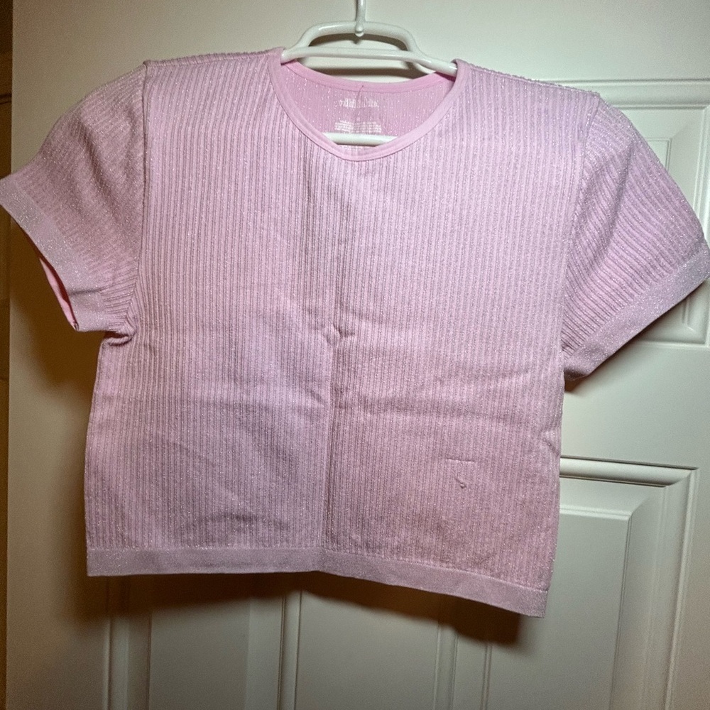 **2 $5 items for $8** NWT Wild Fable Pink/Silver XL Crop Top
